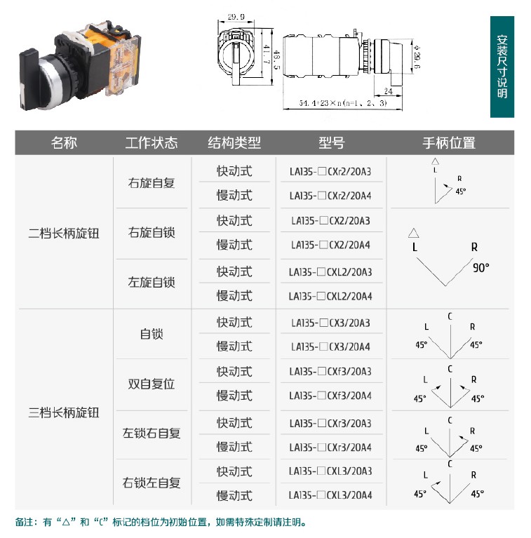 長柄旋鈕